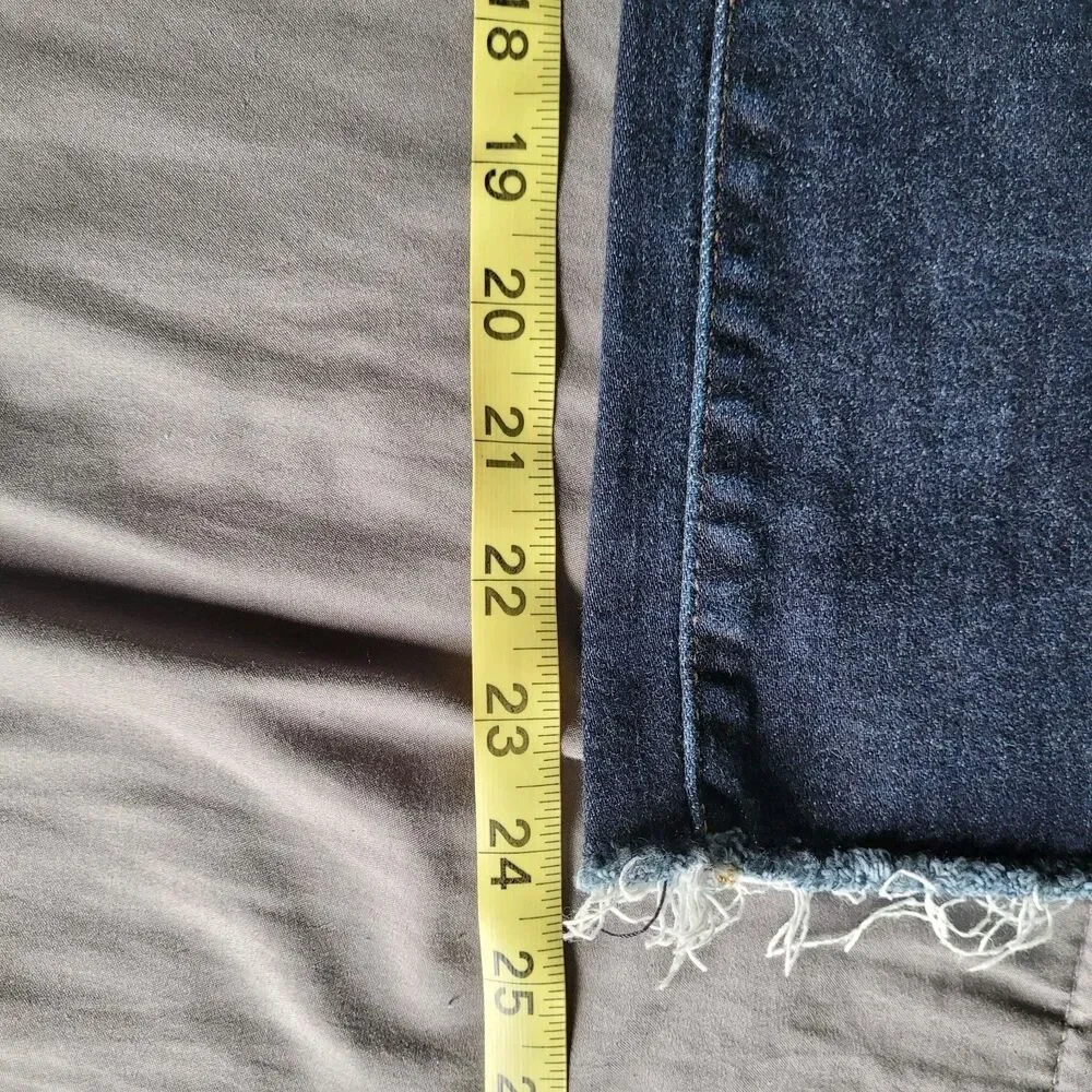 Judy Blue High Waist Wide Leg Denim Jeans Size 7 28 Dark Wash Pockets Stretch